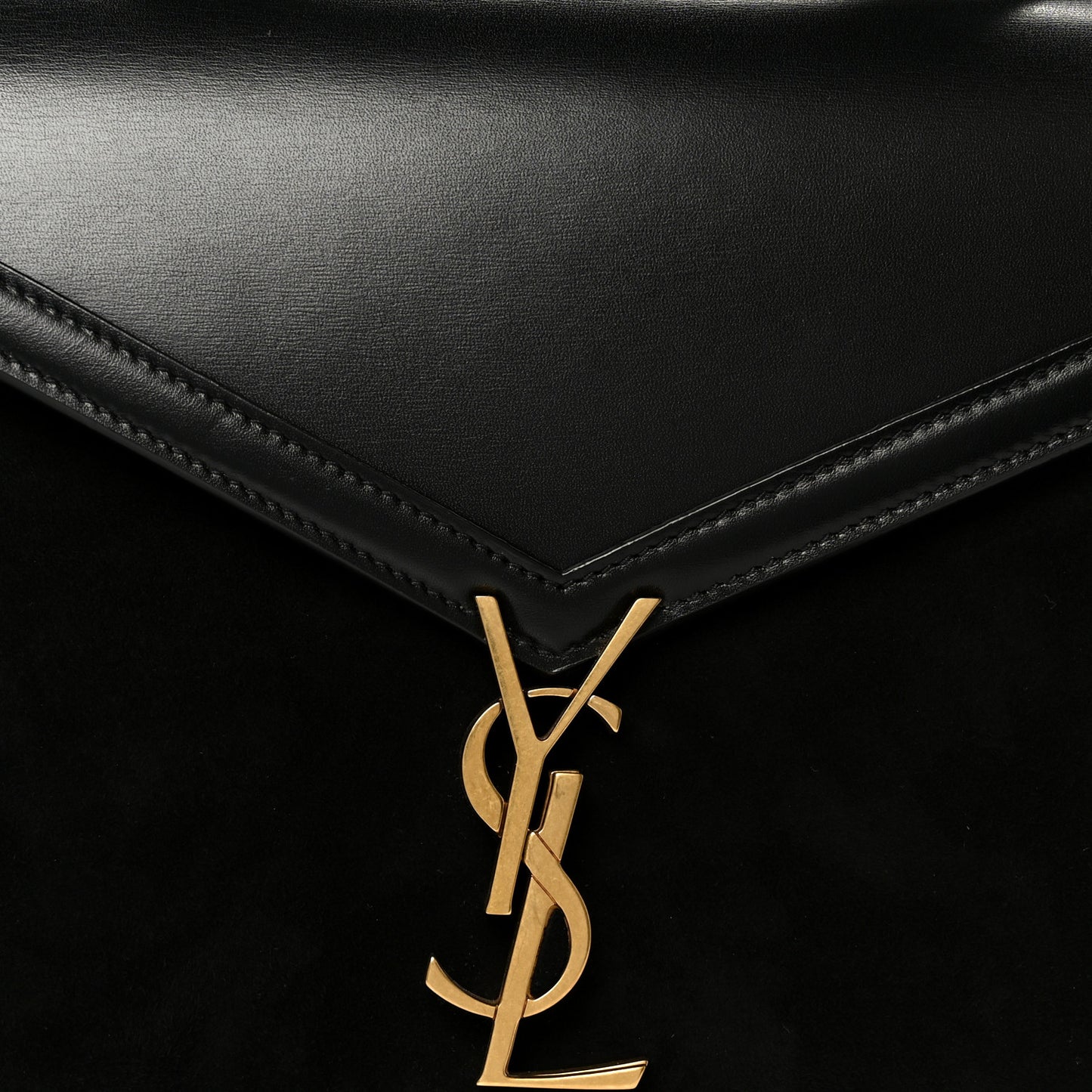 Kid Scamosciato Smooth Calfskin Medium Classic Monogram Cassandra Top Handle Black Rouge Legion
