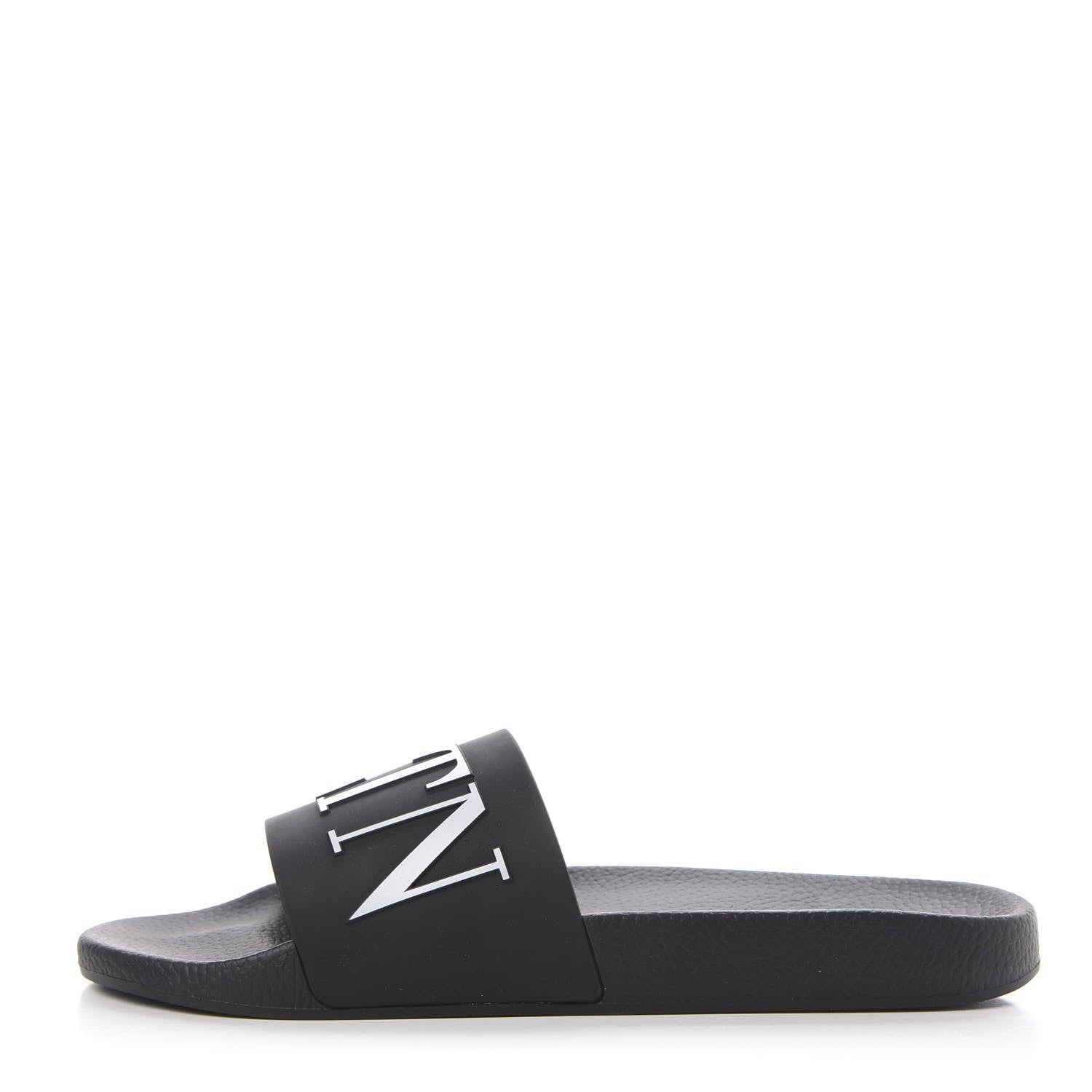 Valentino Garavani Rubber Mens VLTN Pool Slide Sandals 45 Black 1 of 10
