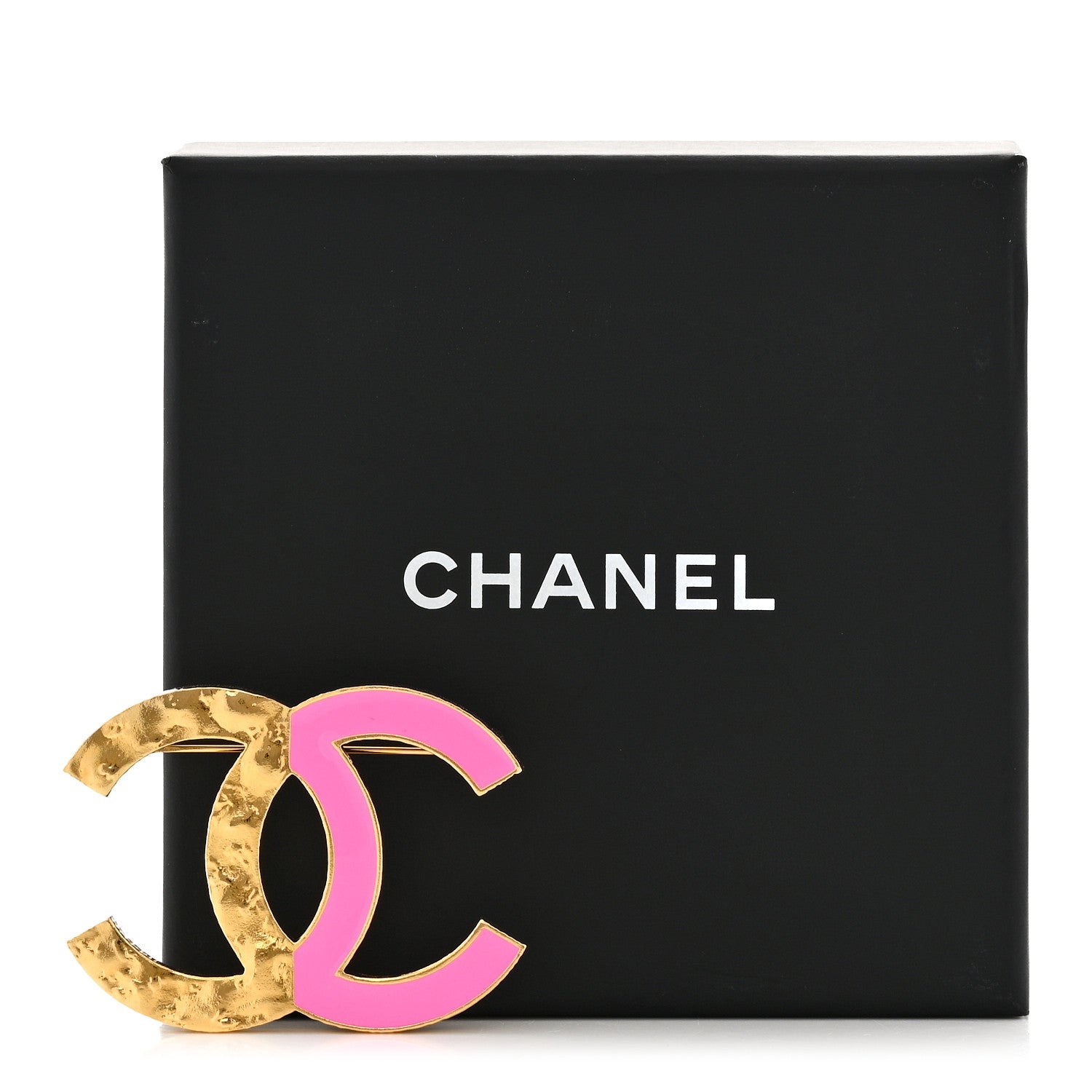 Chanel Enamel CC Large Brooch Pink Gold 4 of 4