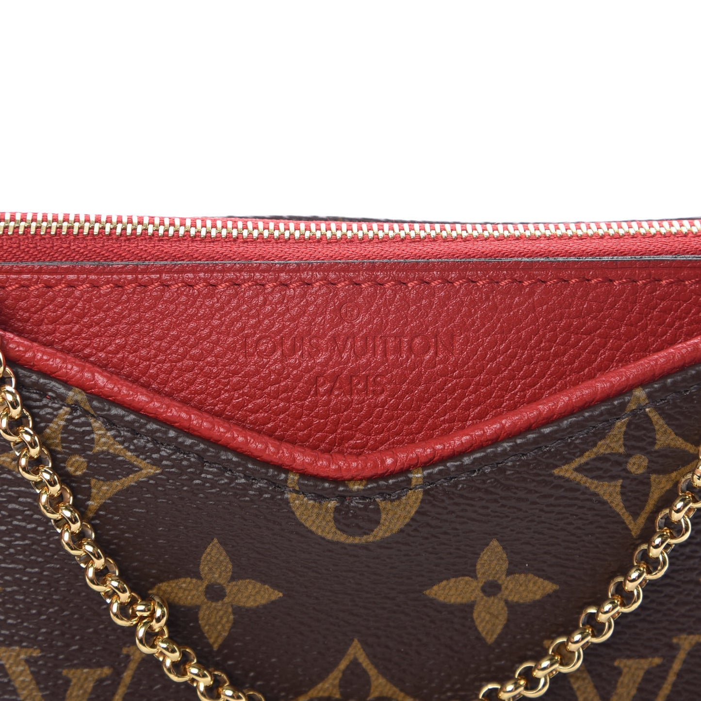 Monogram Pallas Clutch Cherry