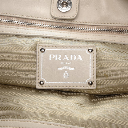 Prada Soft Calf Chain Tote Talco 7 of 20