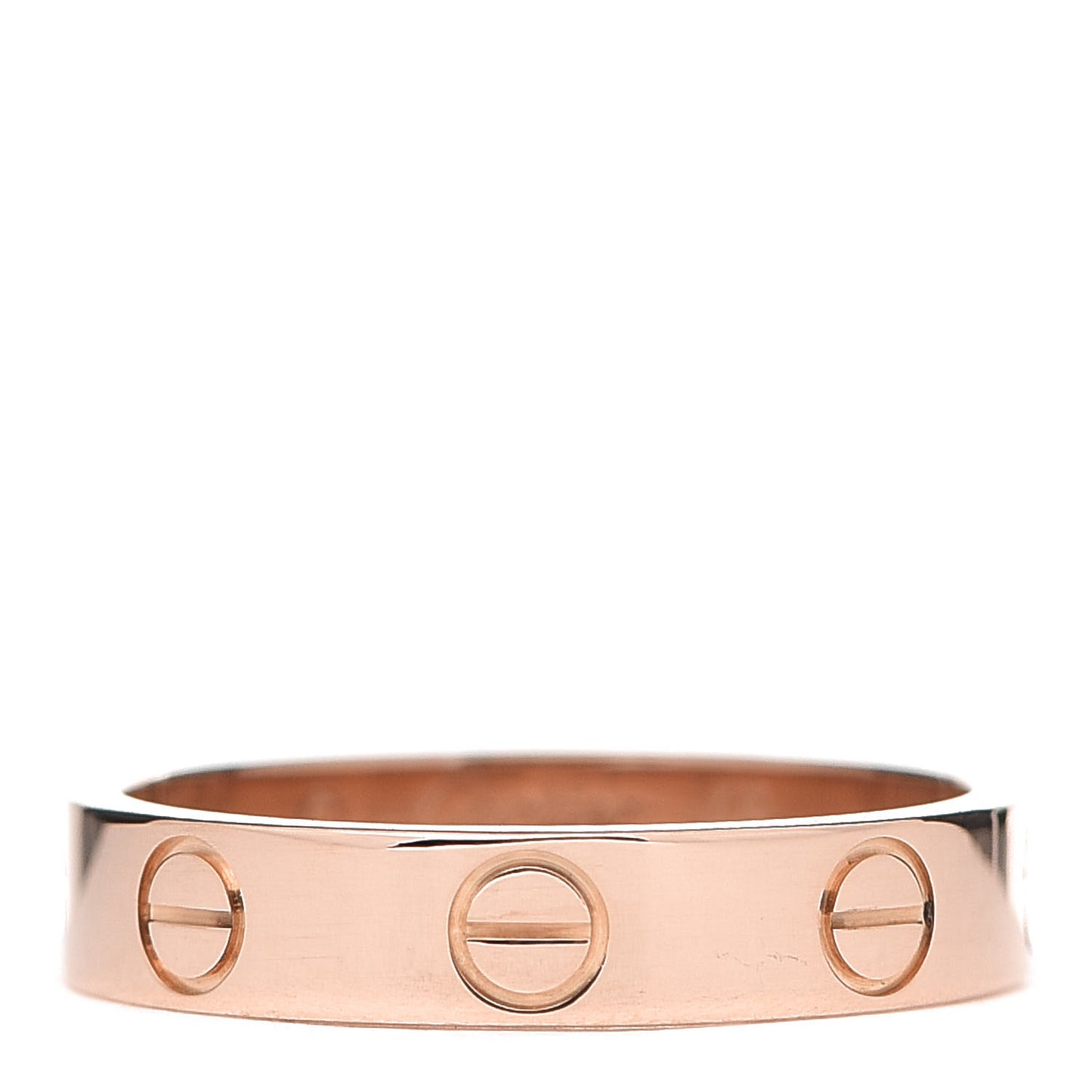 18K Pink Gold 3.5mm LOVE Wedding Band Ring 49 4.75