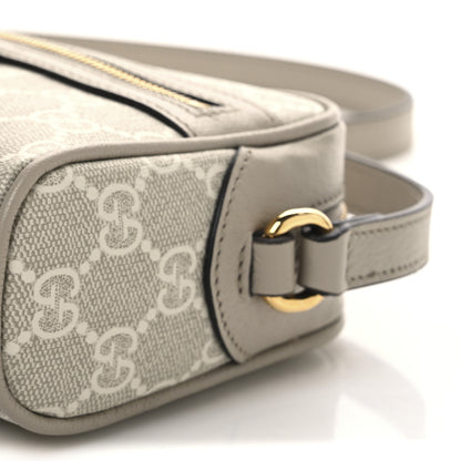 Gucci GG Supreme Monogram Textured Calfskin Web Mini Ophidia Shoulder Bag Beige Mystic White Oatmeal 9 of 9