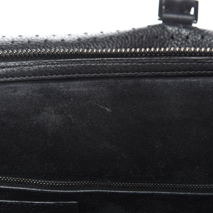 Valentino Garavani Calfskin Perforated Rockstud Large Travel Briefcase Black 20 of 20