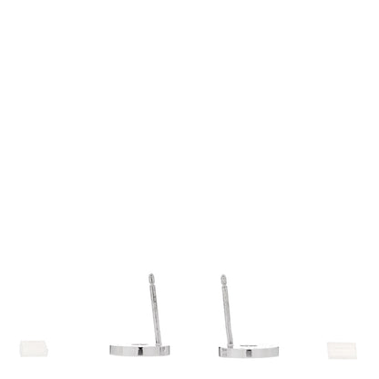 Tiffany 18K White Gold Diamond 1837 Circle Earrings 3 of 5