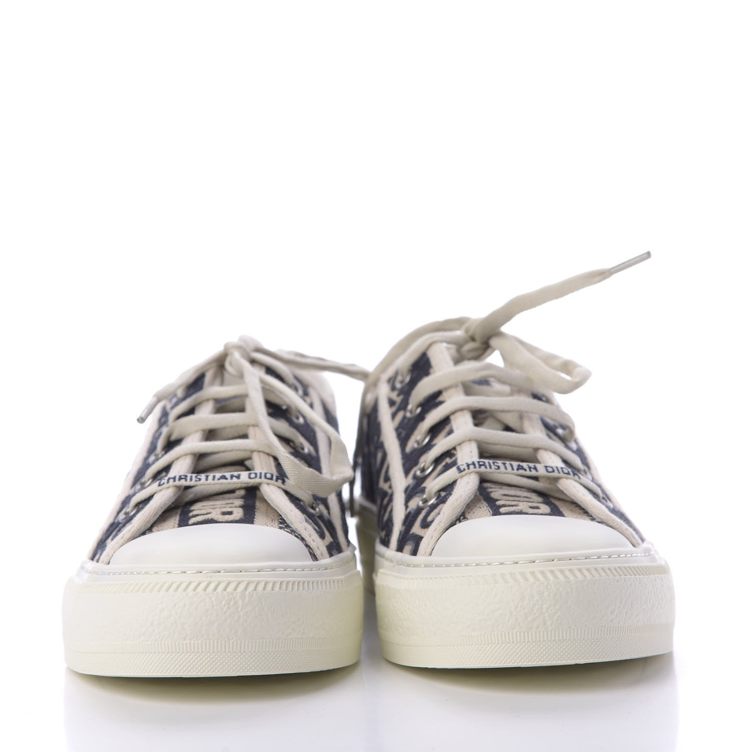 Christian Dior Canvas Oblique Walk'N'Dior Low Top Sneakers 39 Deep Blue 2 of 11