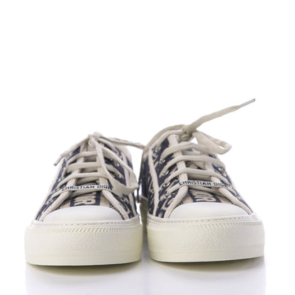 Christian Dior Canvas Oblique Walk'N'Dior Low Top Sneakers 39 Deep Blue 2 of 11