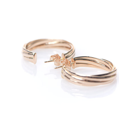 Tiffany 18K Rose Gold Small Paloma's Melody Hoop Earrings 3 of 4