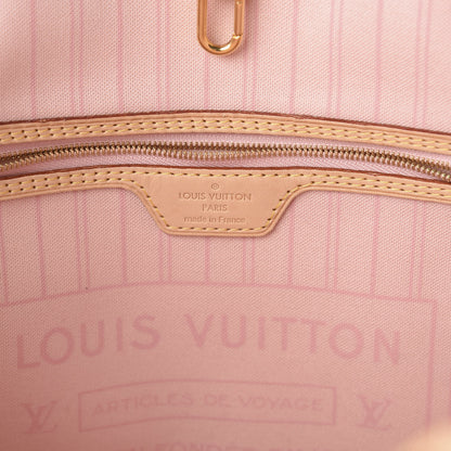 Louis Vuitton Damier Azur Neo Neverfull MM Rose Ballerine 7 of 8