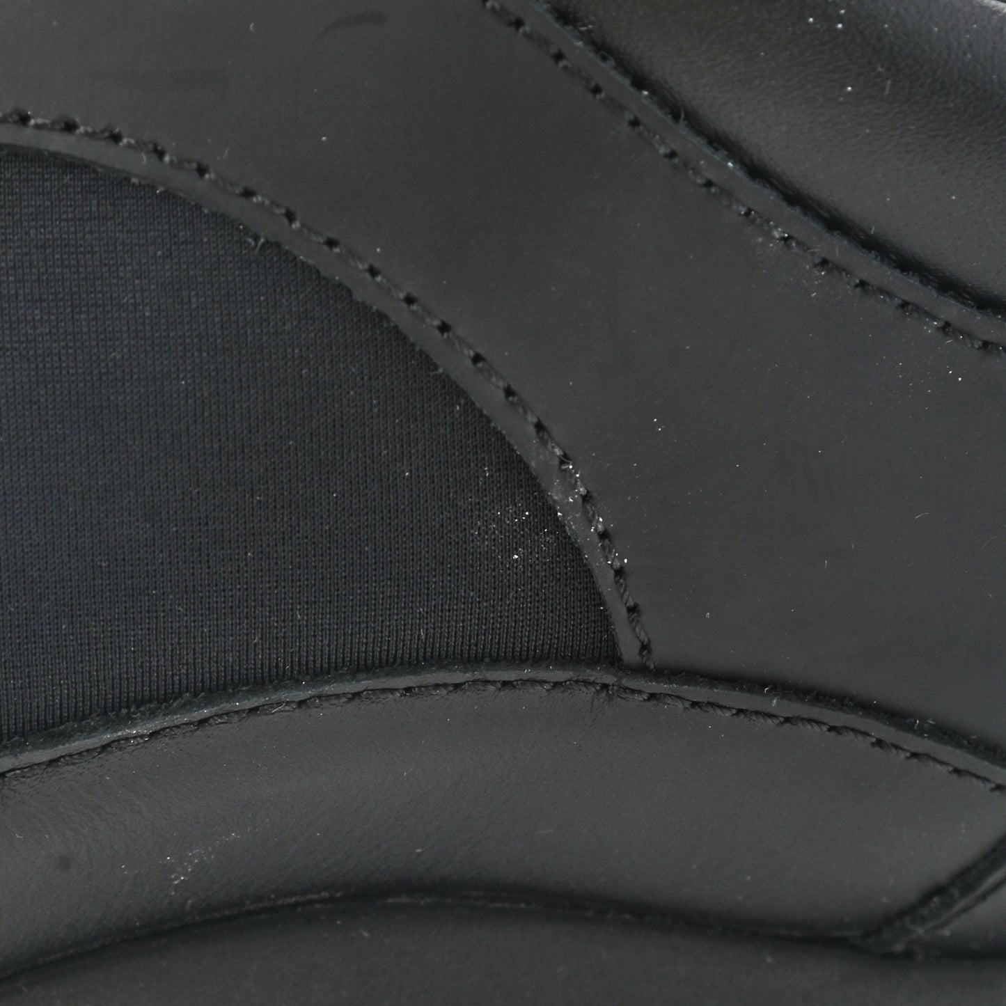 Lambskin Fabric CC Sneakers 36.5 Black