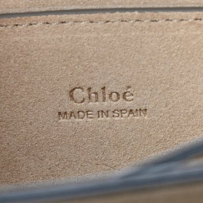 Chloe Suede Calfskin Studded Small Faye Shoulder Bag Dark Purple 5 of 9