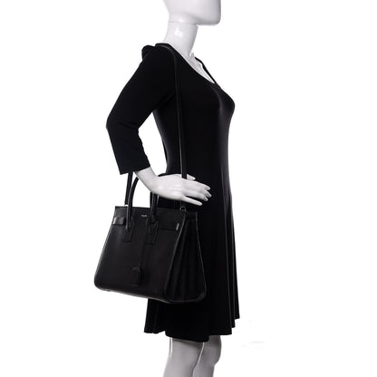 Saint Laurent Grained Calfskin Small Sac De Jour Black 2 of 11
