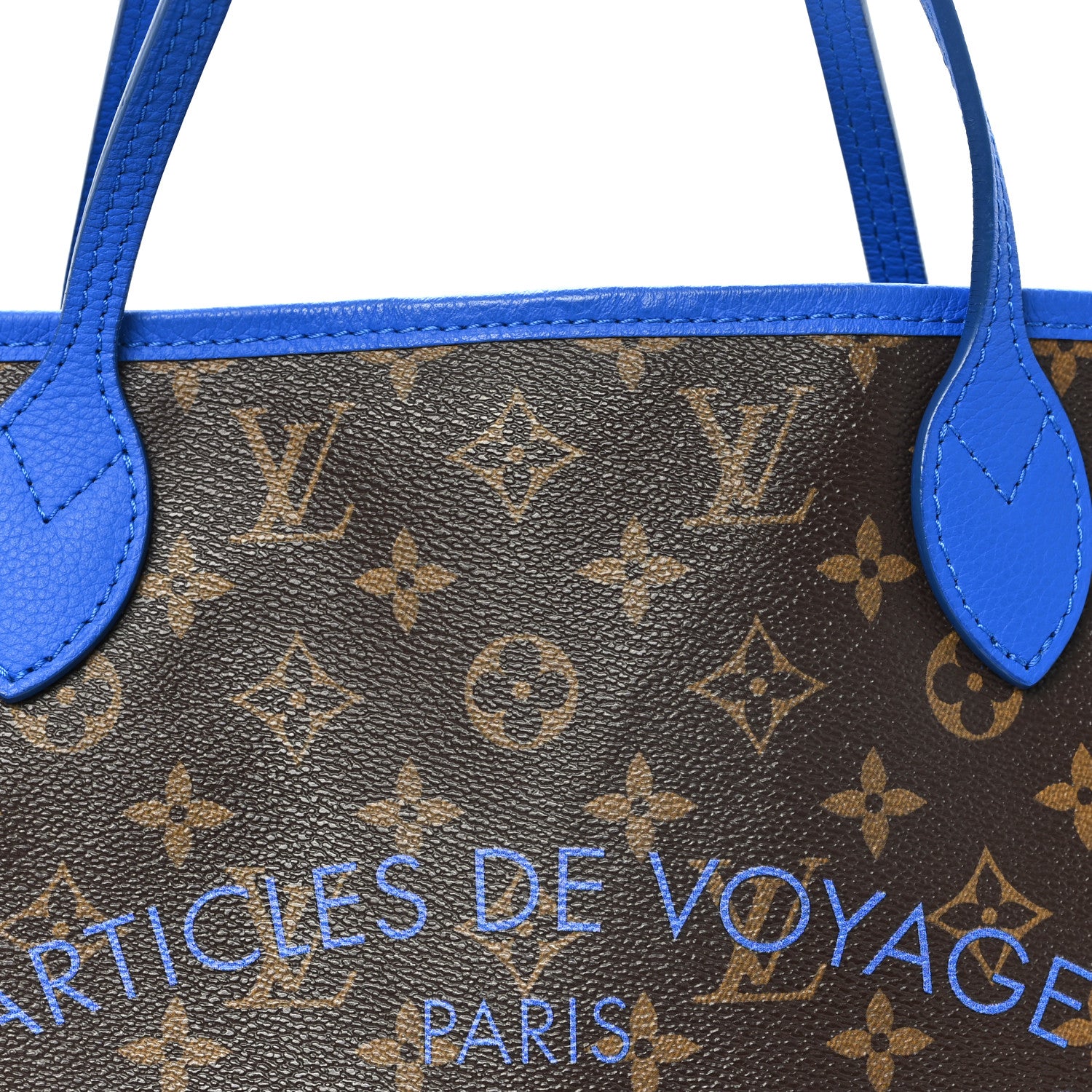 Louis Vuitton Monogram Articles de Voyage Ikat Neverfull MM Grand Blue 7 of 10