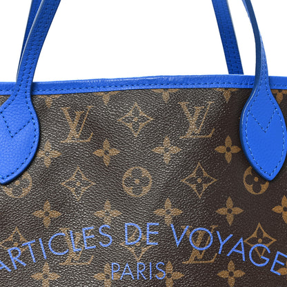 Louis Vuitton Monogram Articles de Voyage Ikat Neverfull MM Grand Blue 7 of 10