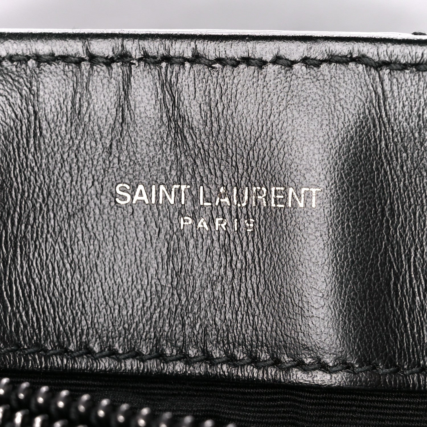 Saint Laurent Calfskin Y Quilted Monogram Monochrome Medium Loulou Chain Satchel Black 6 of 11