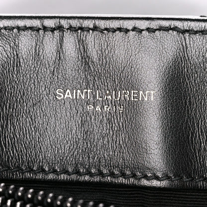 Saint Laurent Calfskin Y Quilted Monogram Monochrome Medium Loulou Chain Satchel Black 6 of 11