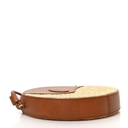 Saint Laurent Raffia Round Camera Bag Beige Naturel 4 of 8