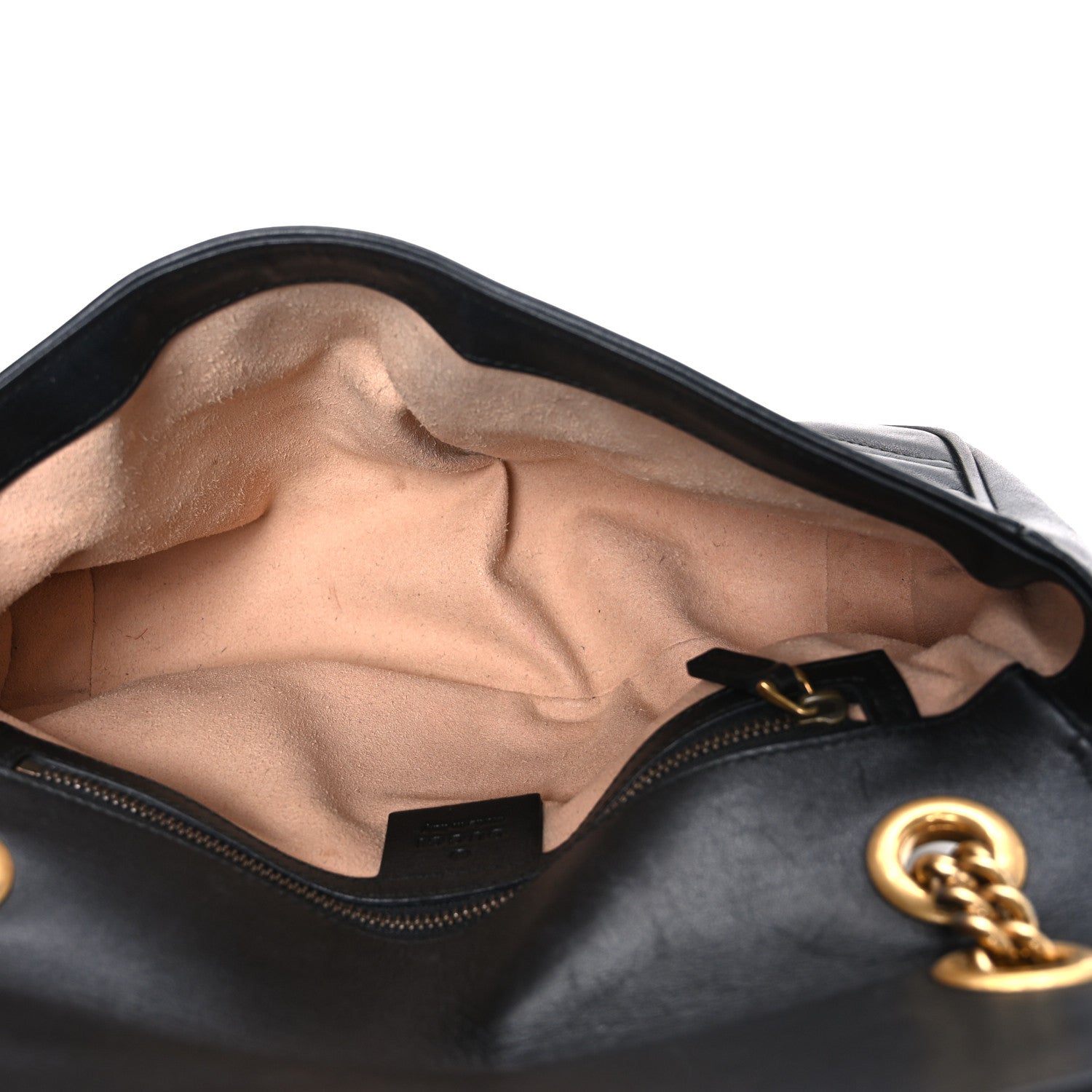 Gucci Calfskin Matelasse Small GG Marmont Shoulder Bag Black 5 of 10