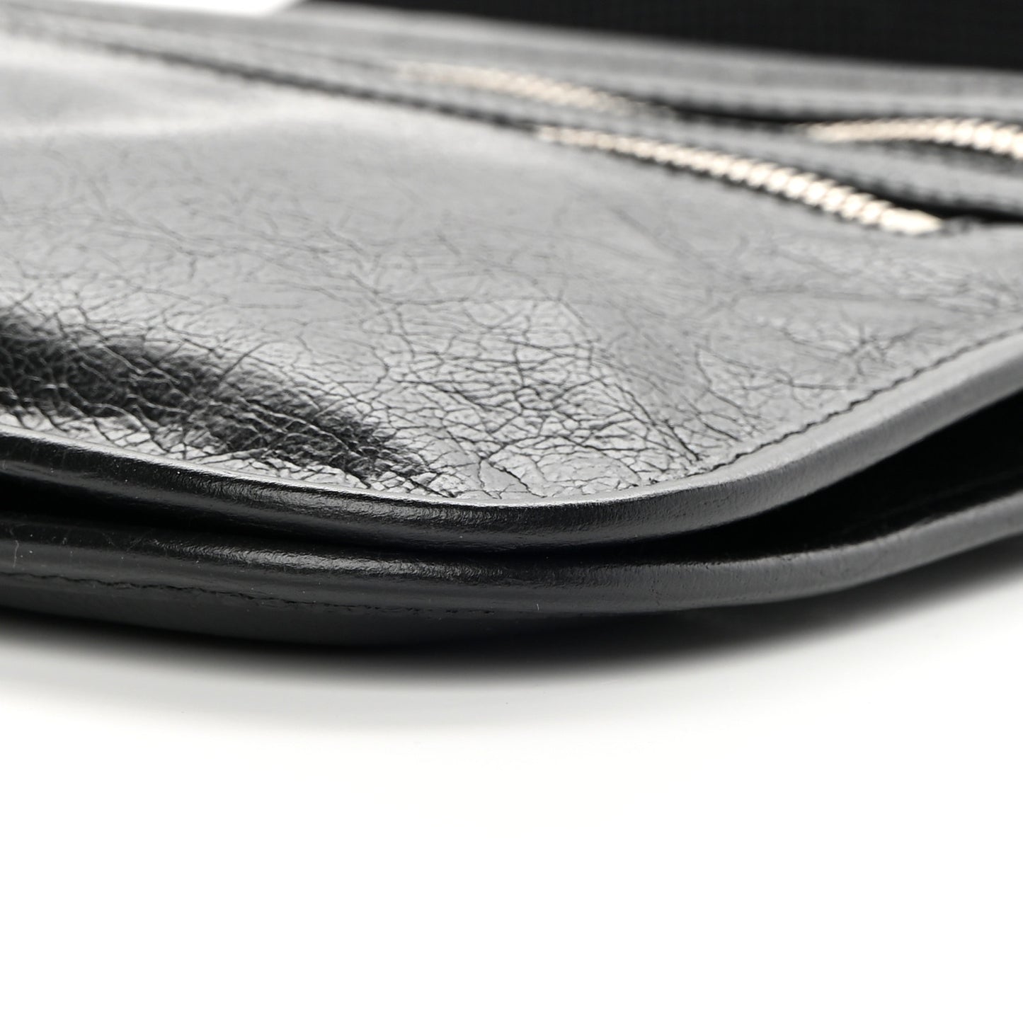 Fluffy Calfskin Morpheus Messenger Bag Black