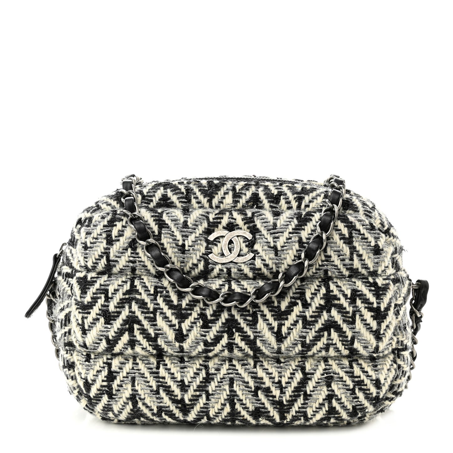 Tweed CC Camera Case Black White Grey
