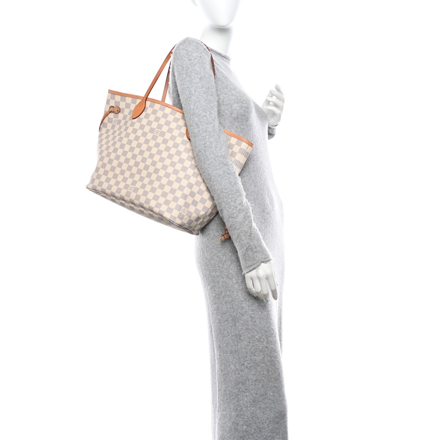 Damier Azur Neo Neverfull MM Rose Ballerine
