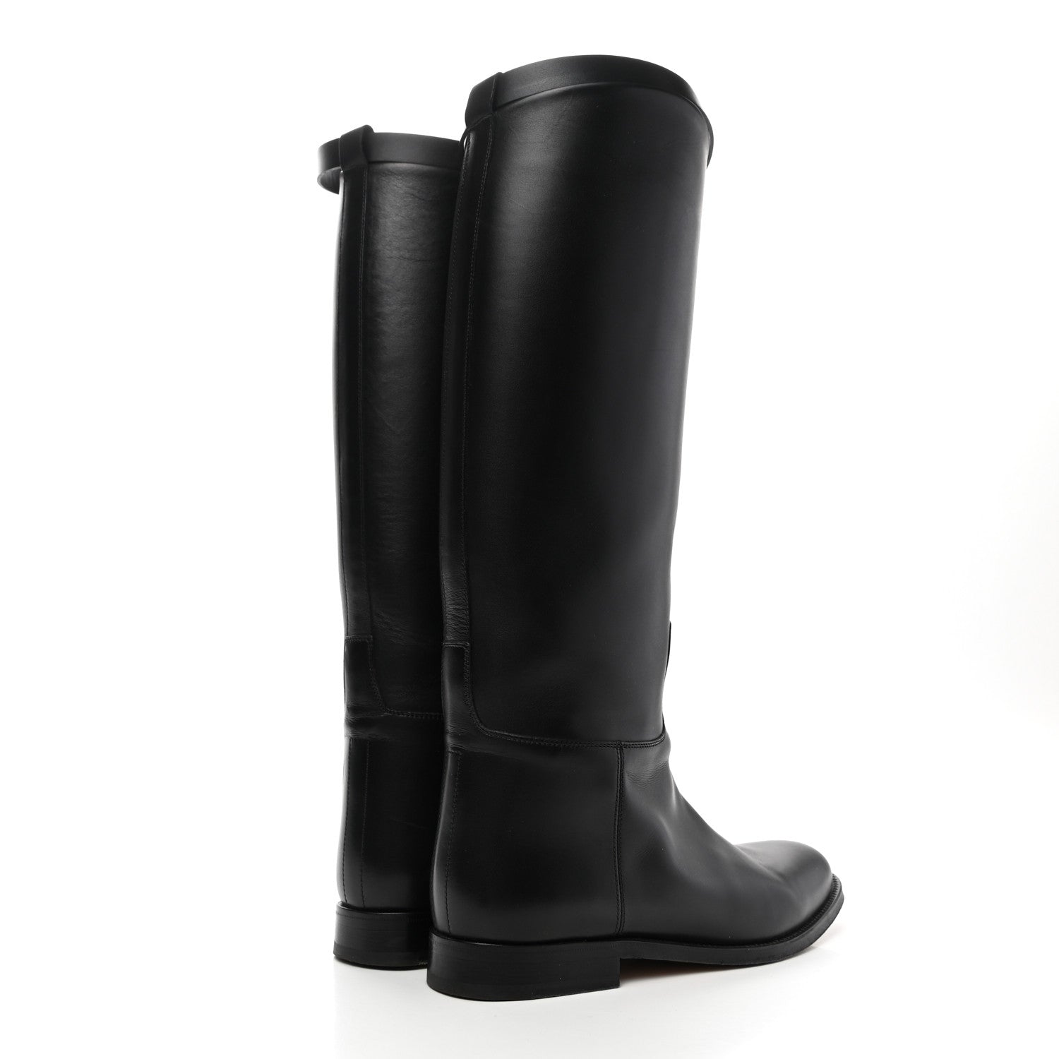Hermes Box Kelly Jumping Boots 36.5 Black 4 of 7