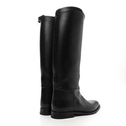 Hermes Box Kelly Jumping Boots 36.5 Black 4 of 7