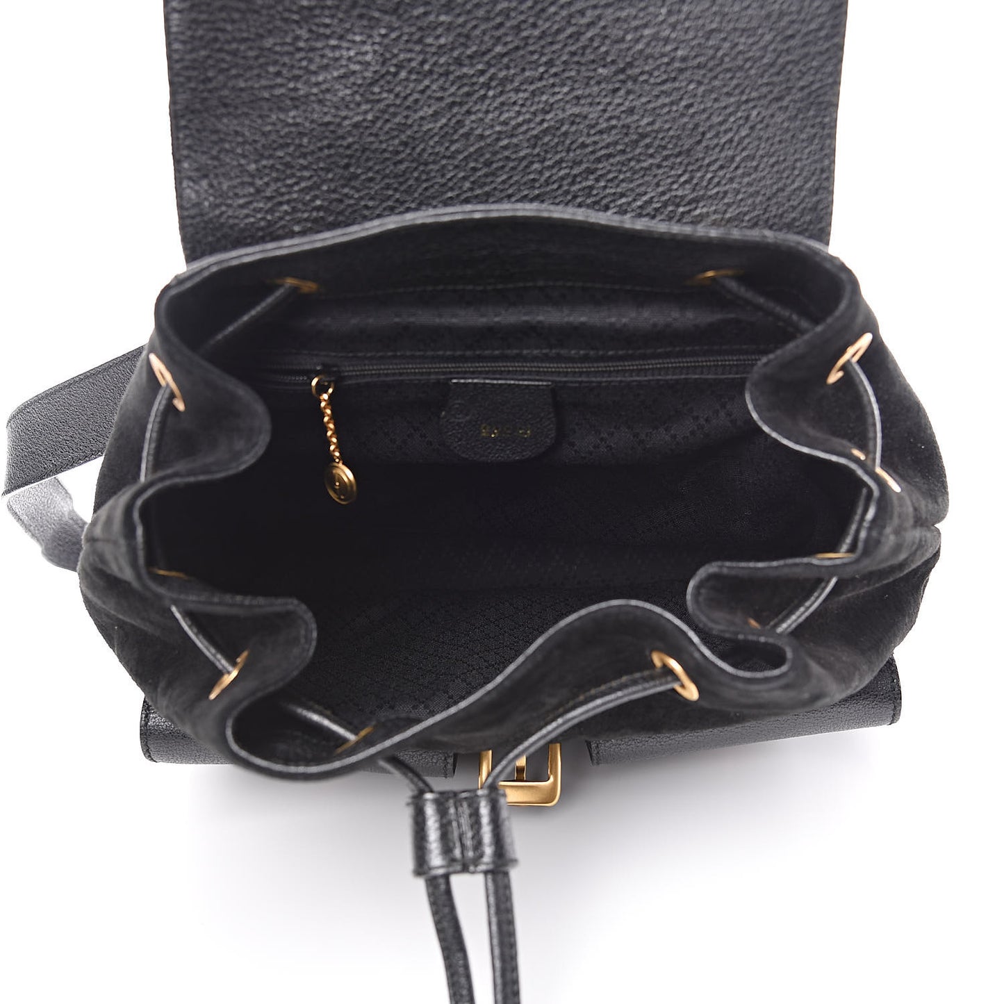 Suede Bamboo Backpack Black