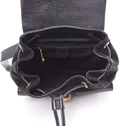 Gucci Suede Bamboo Backpack Black 5 of 13