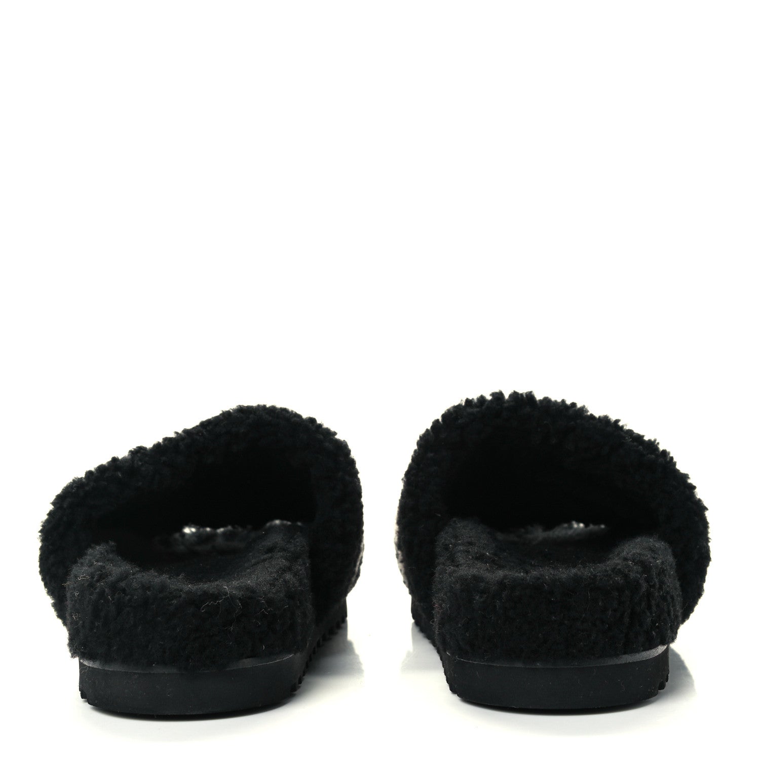 Louis Vuitton Shearling Monogram Giant Paseo Flat Comfort Mule 38 Black 6 of 10