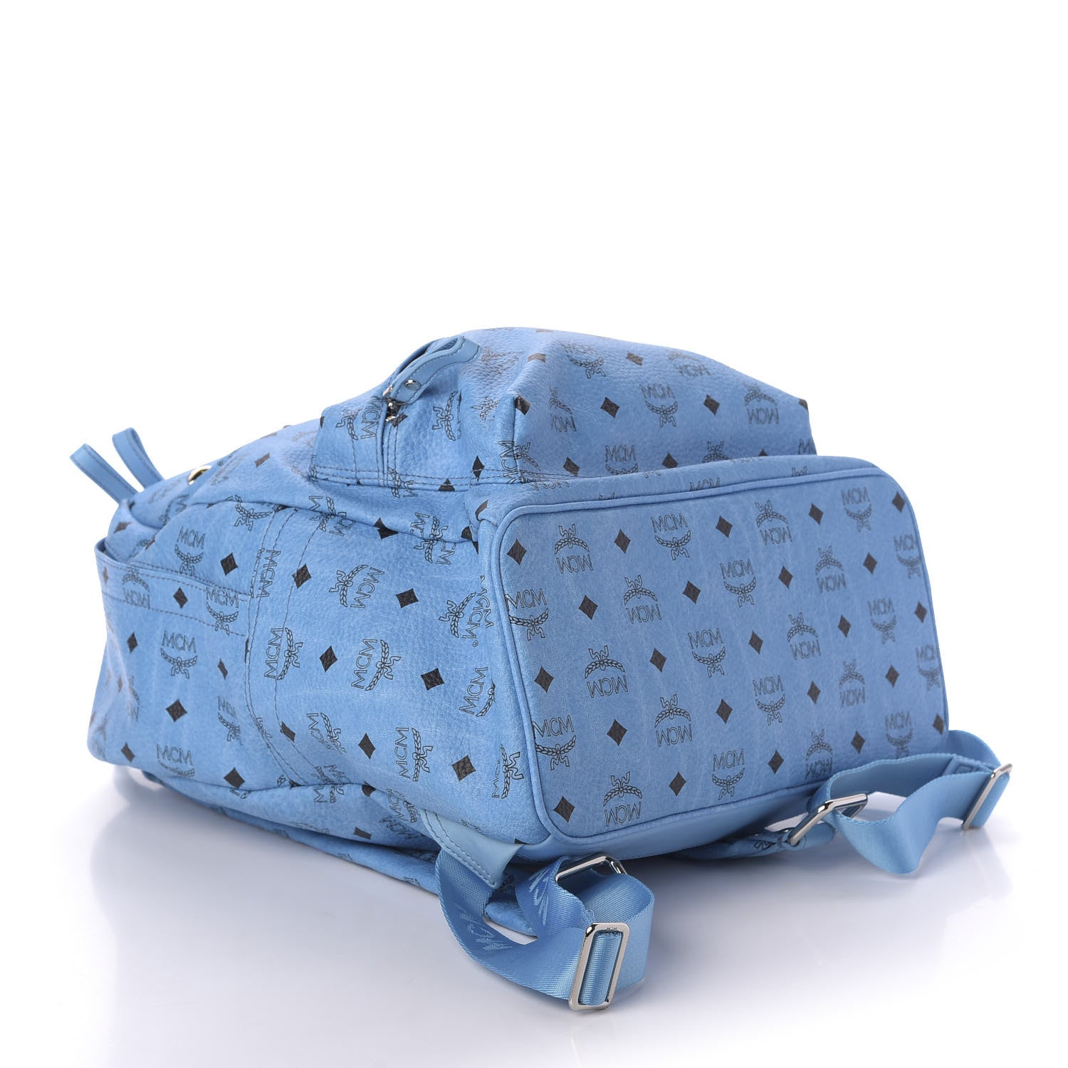 MCM Visetos Medium Sprinkle Stud Stark Backpack Blue 3 of 9
