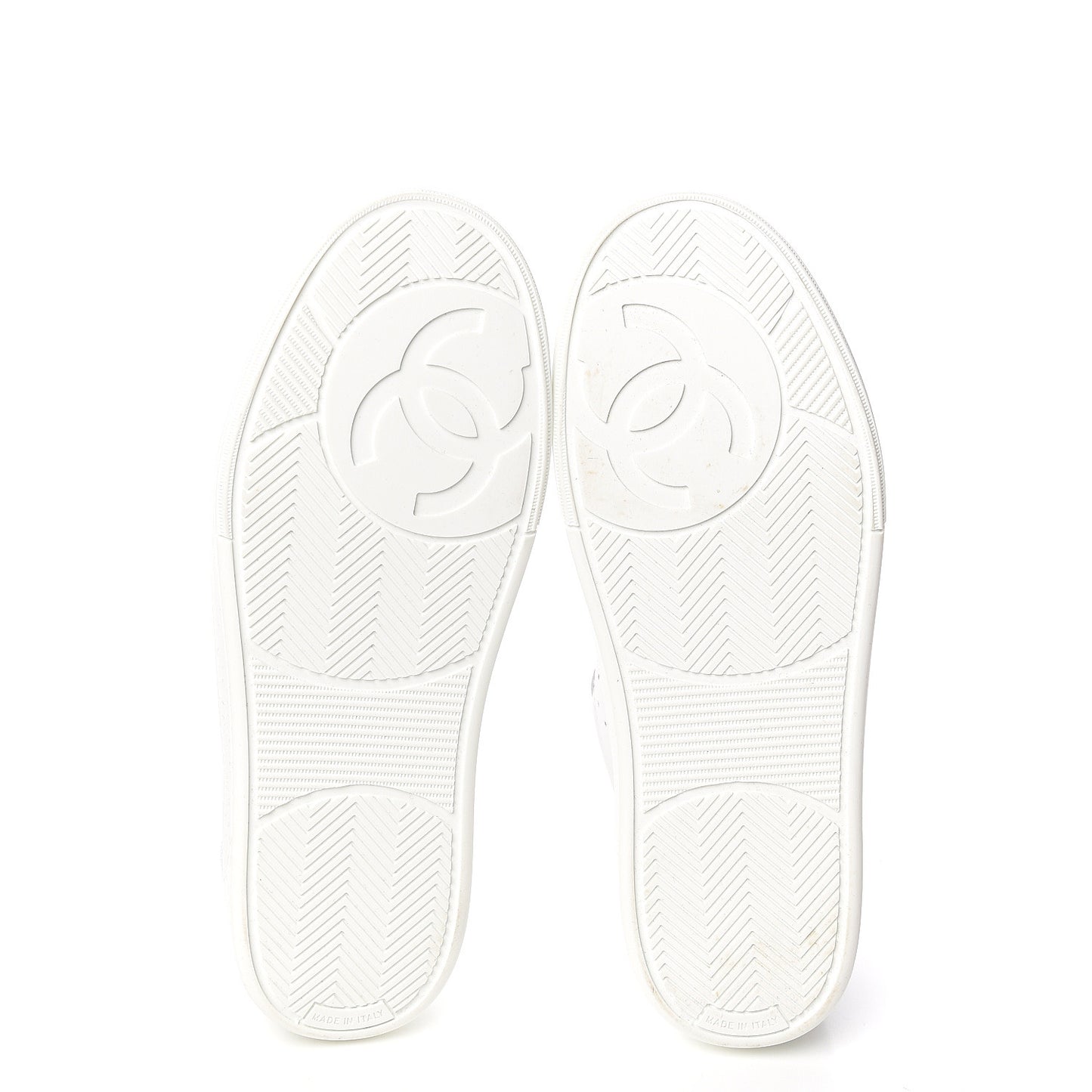 Calfskin Womens Logo Sneakers 38 White