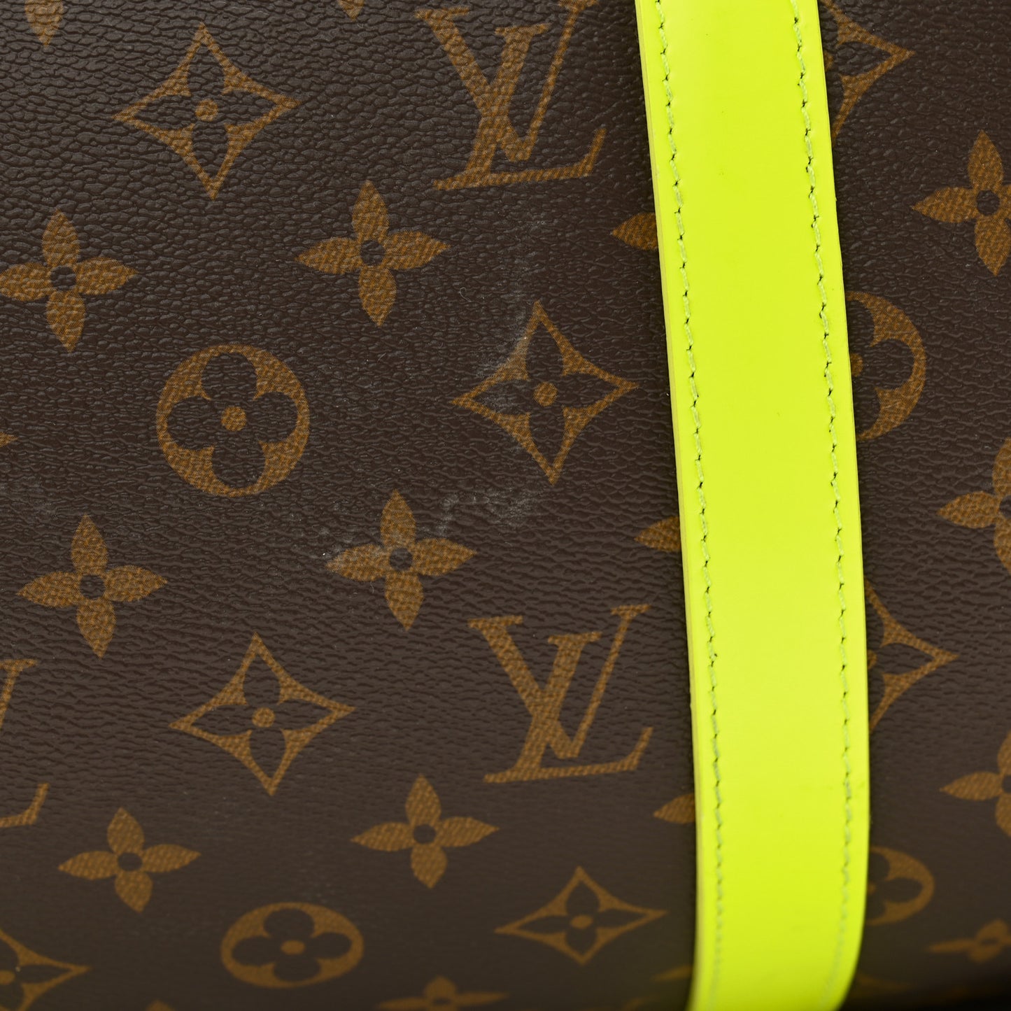 Monogram Macassar Keepall Bandouliere 50 Florescent Yellow