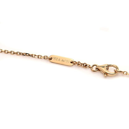Van Cleef & Arpels 18K Yellow Gold Black Onyx Vintage Alhambra Pendant Necklace 6 of 8