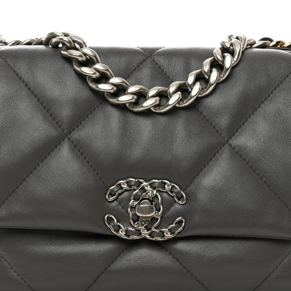 Chanel Lambskin Quilted Medium Chanel 19 Flap Dark Grey 5 of 10