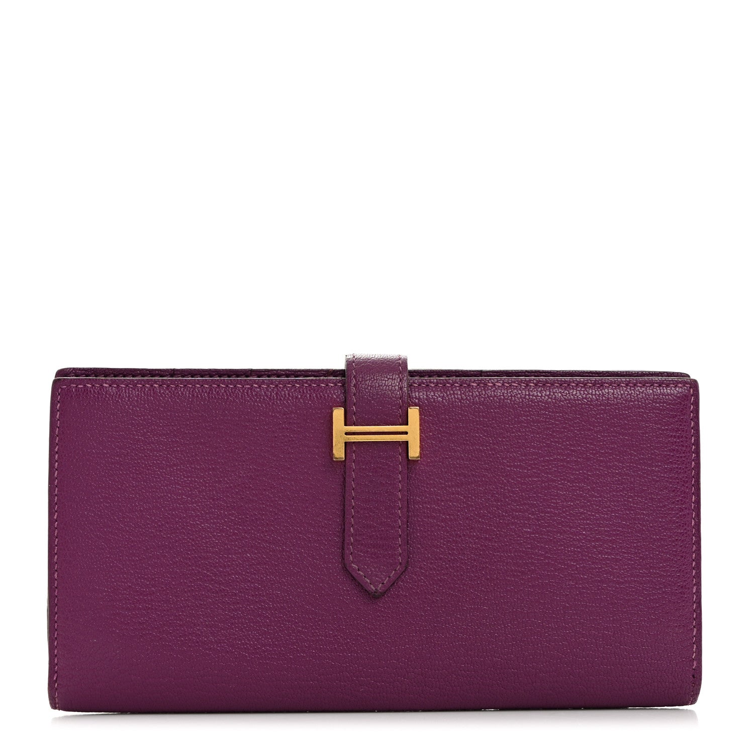 Hermes Chevre Mysore Bearn Gusset Wallet Anemone 1 of 8