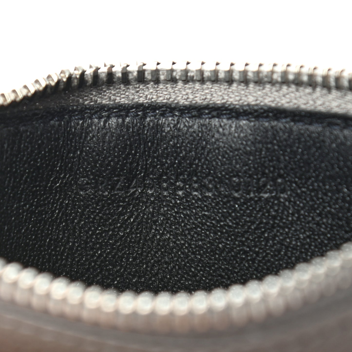 Calfskin 5 Fragments Zip Pouch Card Holder Fog
