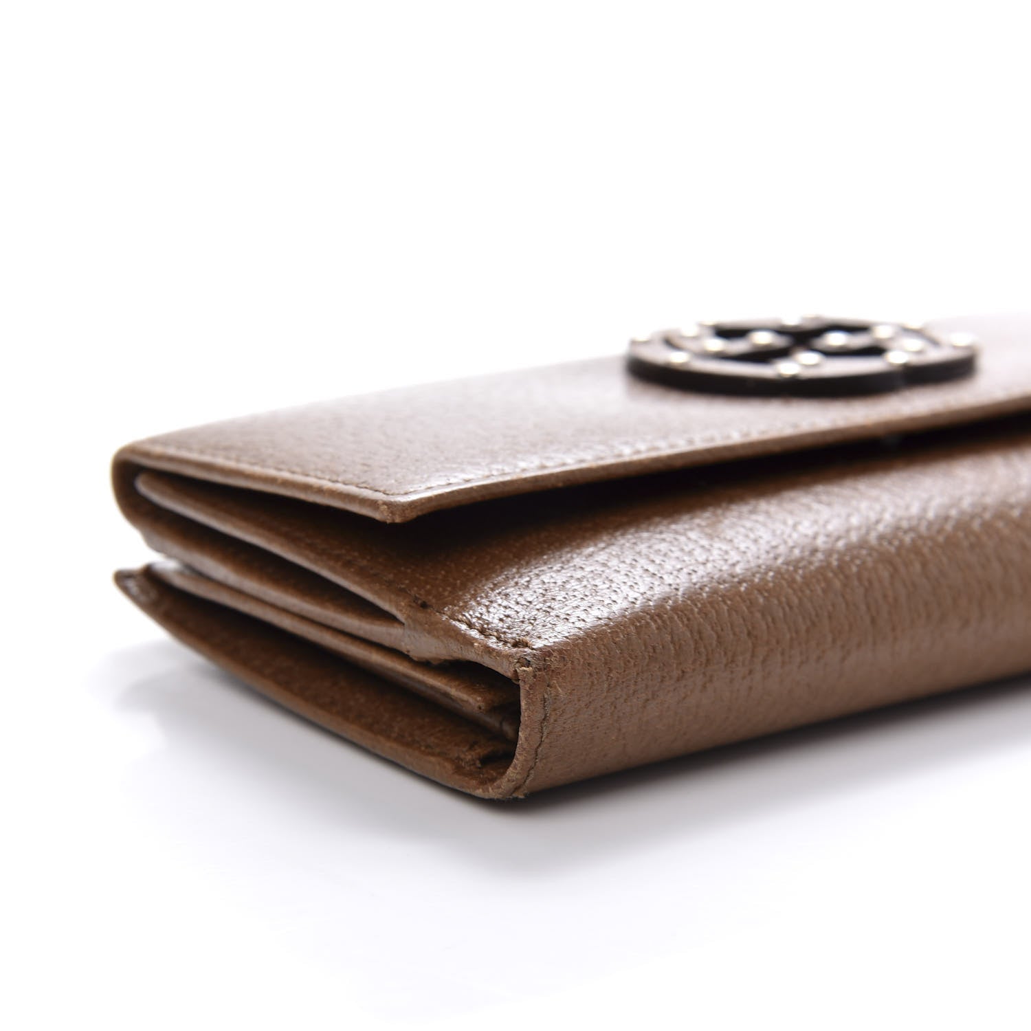 Gucci Calfskin Studded Soho Continental Wallet Brown 7 of 9