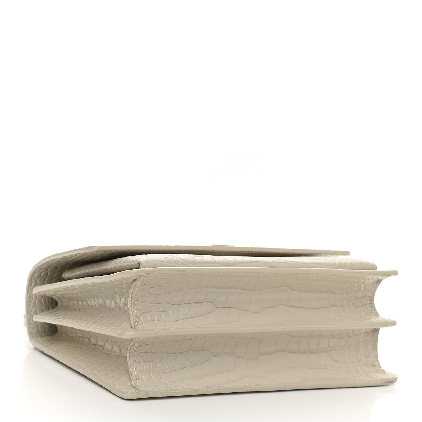 Calfskin Crocodile Embossed Medium Monogram Sunset Blanc Vintage