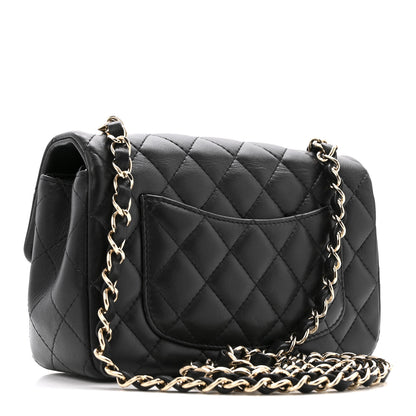 Chanel Lambskin Quilted Mini Rectangular Flap Black 3 of 12
