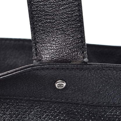 Chanel Goatskin Perforated Large CC Tote Black 10 of 17