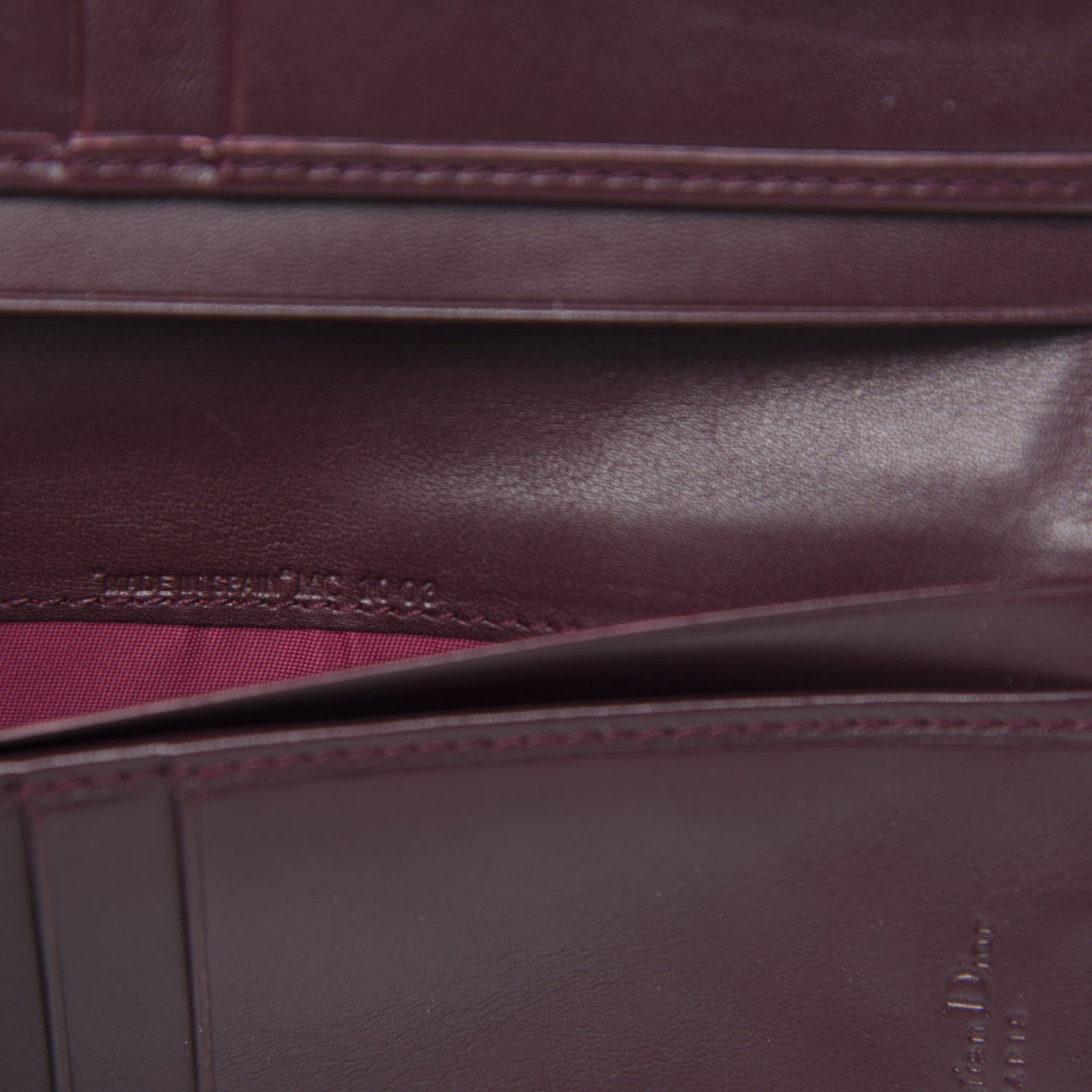Christian Dior Monogram Saddle Wallet Burgundy 7 of 7