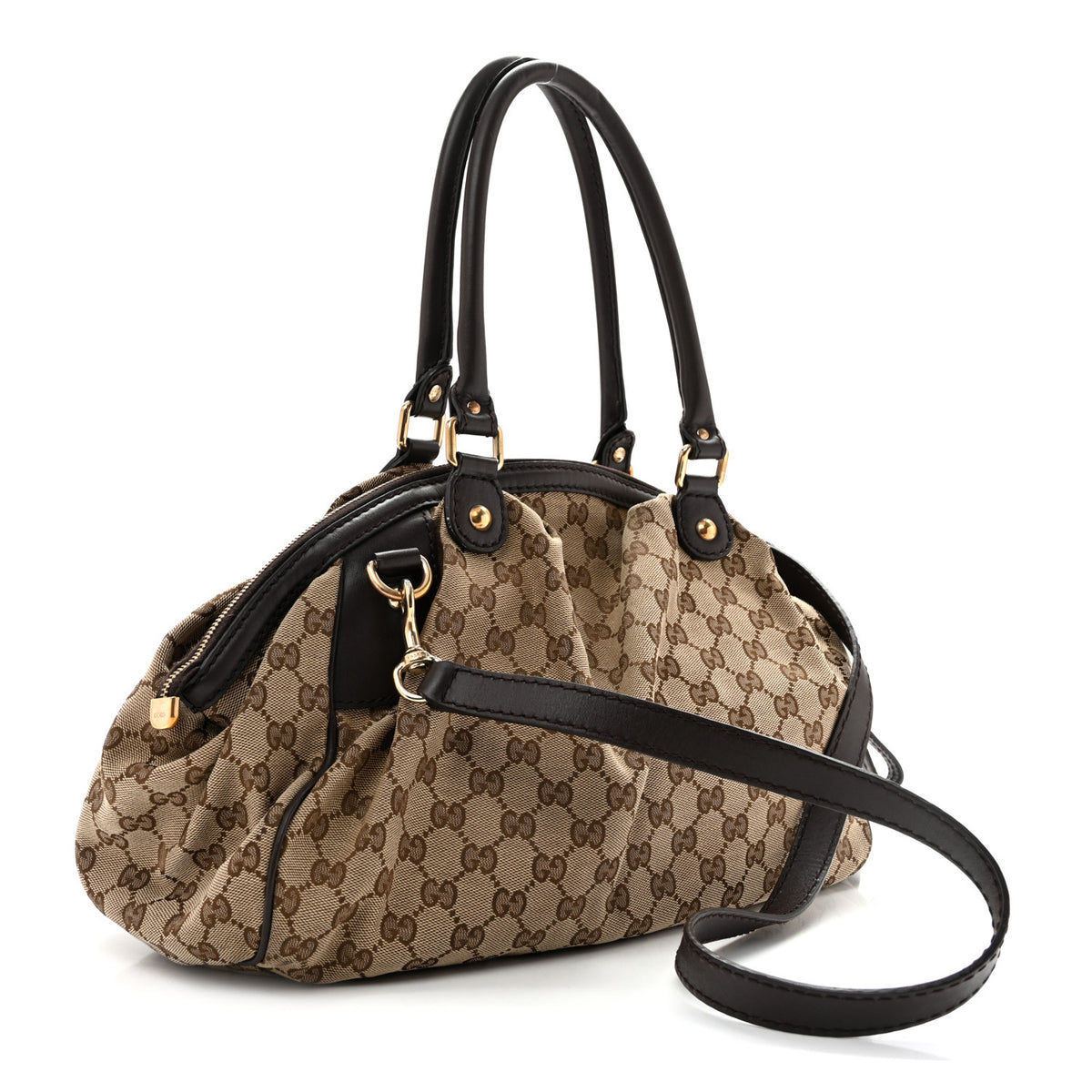 Gucci Monogram Medium Sukey Boston Bag Brown 3 of 15