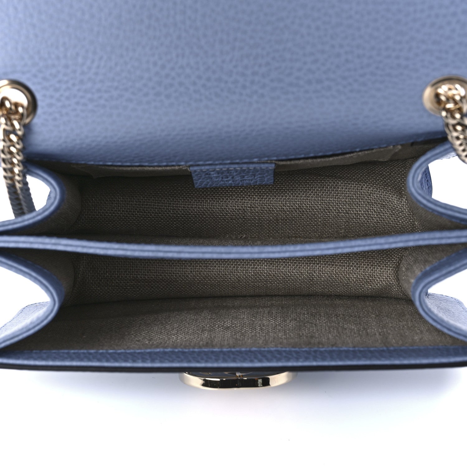 Gucci Dollar Calfskin Small Interlocking G Shoulder Bag Mineral Blue 5 of 10