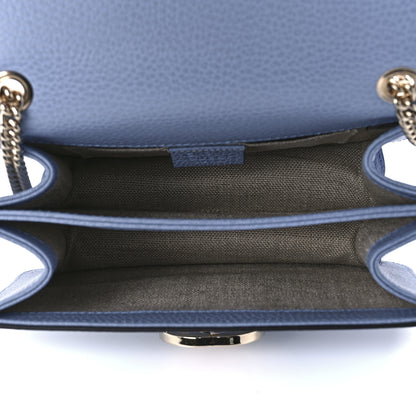 Gucci Dollar Calfskin Small Interlocking G Shoulder Bag Mineral Blue 5 of 10