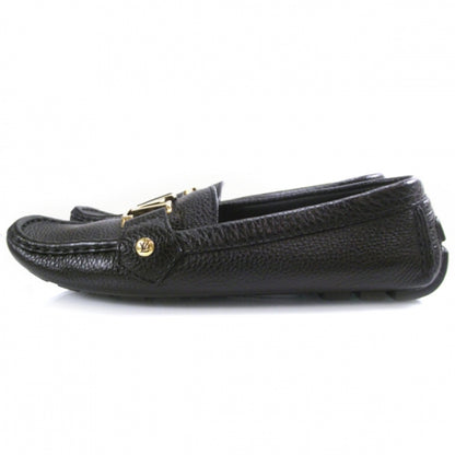 Louis Vuitton Grained Leather Loafers 36 Black 2 of 7