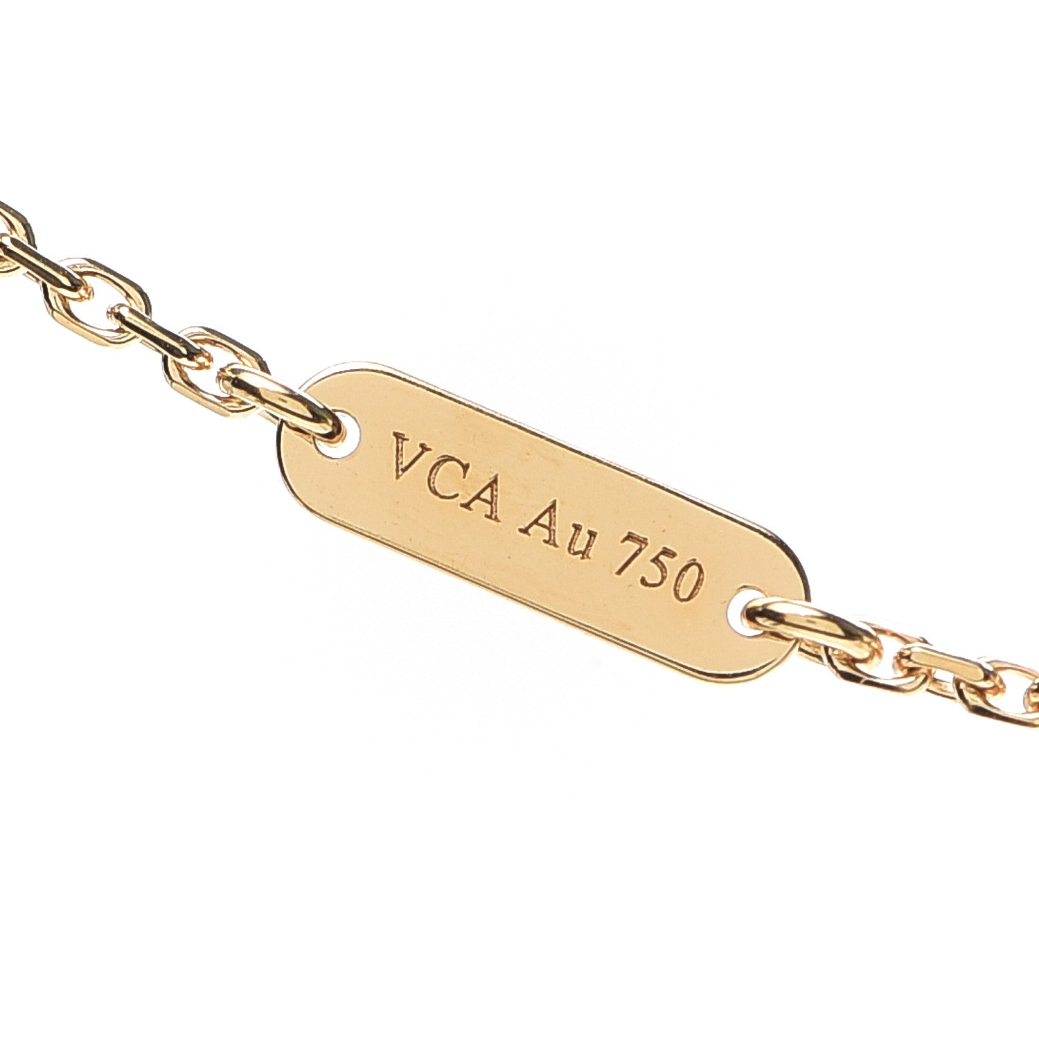 Van Cleef & Arpels 18K Yellow Gold Black Onyx Vintage Alhambra Pendant Necklace 5 of 8