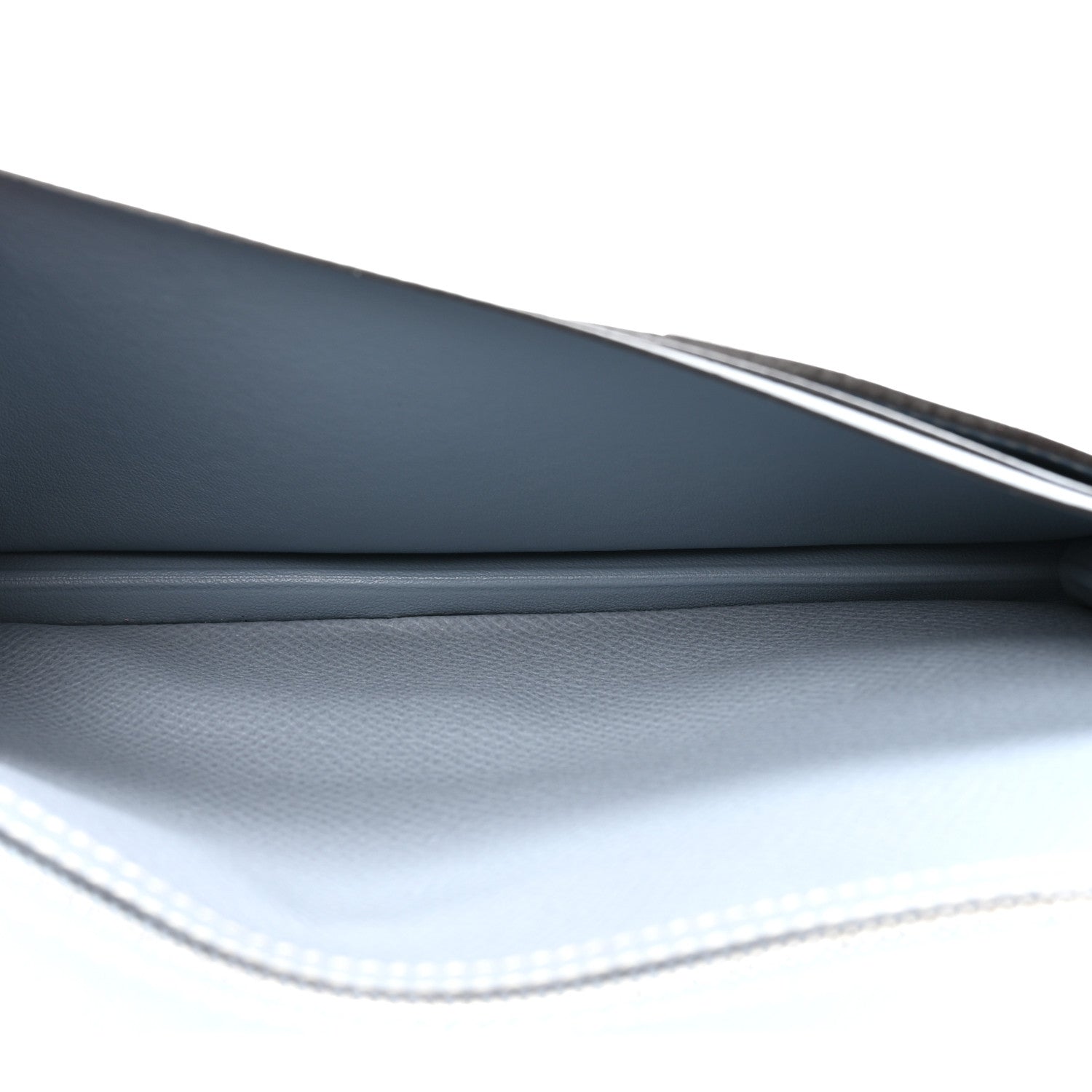 Hermes Epsom Bi-Color Bearn Gusset Wallet Lime Bleu Lin 10 of 14