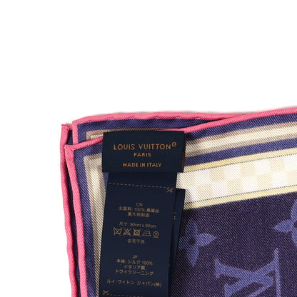 Louis Vuitton Silk From The Cloud Square 90 Scarf Navy 3 of 3