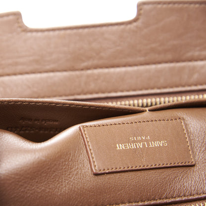 Saint Laurent Calfskin Medium Classic Y Cabas Brown 7 of 10